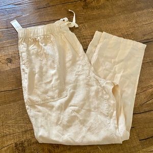 NWT Anthropologie Cream Linen Pants - Size large